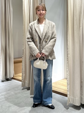 「アイテム（チェスターコート）」を使った、mayaさん（レディース・160cm）の冬コーディネート