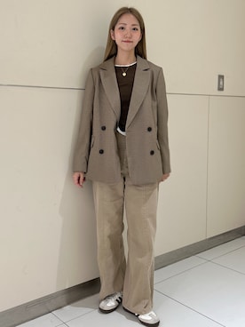 「アイテム（テーラードジャケット）」を使った、mayaさん（レディース・160cm）の秋コーディネート