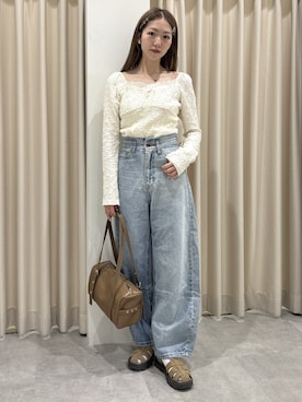 「FREE'S MART（フリーズマート）のアイテム（パンツ）」を使った、mayaさん（レディース・160cm）の春コーディネート