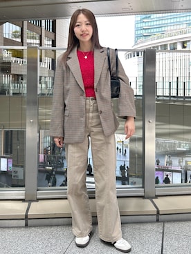「FREE'S MART（フリーズマート）のアイテム（ジャケット/アウター）」を使った、mayaさん（骨格ウェーブ・レディース・160cm）の春コーディネート