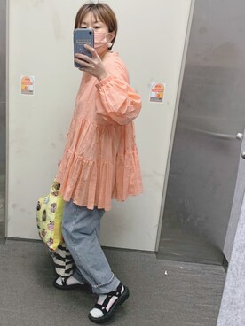 「ティアードブラウス」｜るみっぺさん（レディース・150cm）の春コーディネート