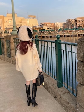 「ユニバ」｜「アイテム（その他）」を使った、rimさん（レディース・157cm）の春コーディネート