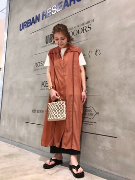 「KBF+」｜「アイテム（ワンピース/ドレス）」を使った、asamiさん（レディース・164cm）の夏コーディネート