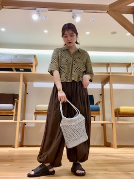 「帰省コーデ」｜asamiさん（レディース・164cm）の春コーディネート