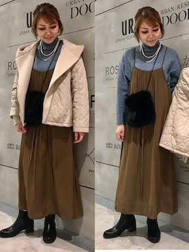 「SENCEOFPLACE」｜asamiさん（レディース・164cm）の冬コーディネート