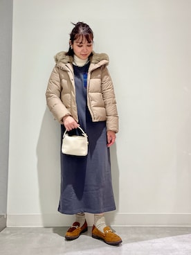 「SonnyLabel」｜「アイテム（ローファー）」を使った、asamiさん（レディース・164cm）の秋コーディネート