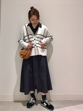 「アイテム（シャツワンピース）」を使った、asamiさん（レディース・164cm・30代）の冬コーディネート