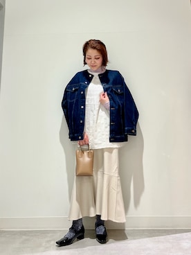 「URBAN RESEARCH Sonny Label（アーバンリサーチサニーレーベル）のアイテム（デニムジャケット）」を使った、asamiさん（レディース・164cm）の春コーディネート