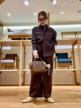 「SMELLY（スメリー）のアイテム（メガネ、その他）」を使った、asamiさん（レディース・164cm）の春コーディネート