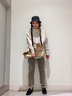 「RODE SKO」｜「アイテム（帽子）」を使った、asamiさん（レディース・164cm）の秋コーディネート