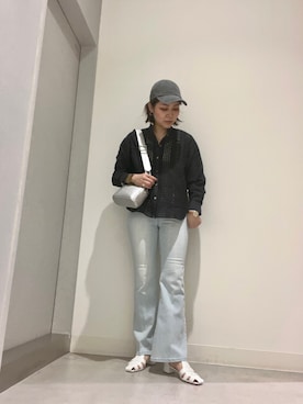 「RODE SKO」｜「アイテム（キャップ）」を使った、asamiさん（レディース・164cm）の春コーディネート