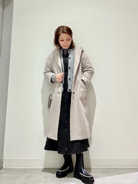 「URBANRESEARCH」｜「アイテム（ブーツ）」を使った、asamiさん（レディース・164cm）の冬コーディネート