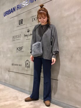 「SENSE OF PLACE by URBAN RESEAR」｜「アイテム（スウェット）」を使った、asamiさん（レディース・164cm）の秋コーディネート