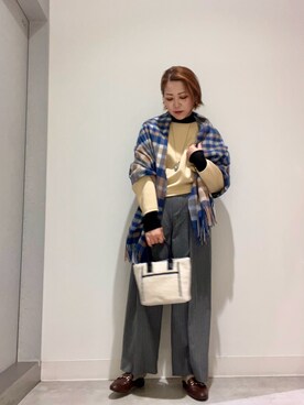 「RODE SKO」｜「アイテム（ローファー）」を使った、asamiさん（レディース・164cm）の秋コーディネート