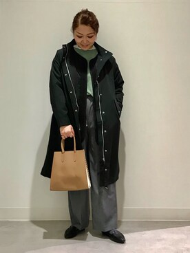 「スリッパ」｜「アイテム（ジャケット/アウター）」を使った、asamiさん（レディース・164cm）の冬コーディネート
