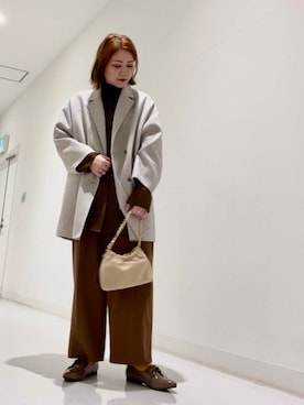 「URBAN RESEARCH DOORS（アーバンリサーチドアーズ）のウールリバーテーラードコート（その他アウター）」を使った、asamiさん（レディース・164cm）の冬コーディネート