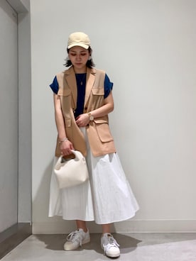 「RODE SKO」｜「アイテム（キャップ）」を使った、asamiさん（レディース・164cm）の春コーディネート