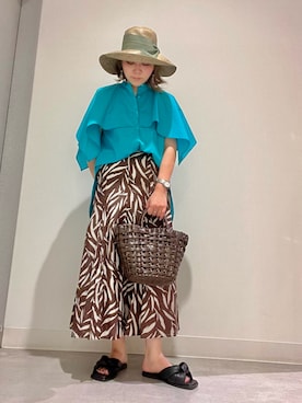 「SENSE OF PLACE by URBAN RESEAR」｜「アイテム（帽子）」を使った、asamiさん（レディース・164cm）の夏コーディネート