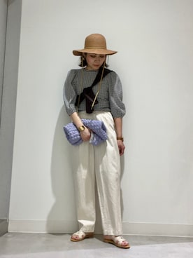 「SENSE OF PLACE by URBAN RESEAR」｜「アイテム（帽子）」を使った、asamiさん（レディース・164cm）の春コーディネート