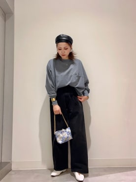 「30代コーデ」｜「アイテム（ハンチング/ベレー帽）」を使った、asamiさん（レディース・164cm）の夏コーディネート