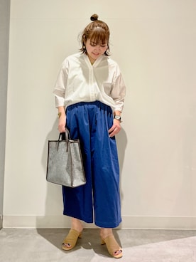 「キュロット」｜「アイテム（トートバッグ）」を使った、asamiさん（レディース・164cm）の春コーディネート