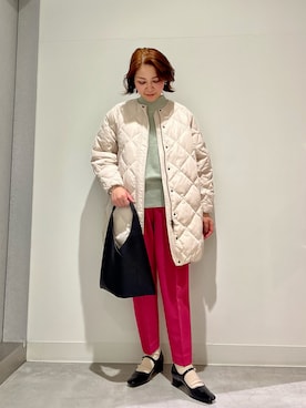 「RODE SKO」｜「アイテム（ダウンジャケット/コート）」を使った、asamiさん（レディース・164cm）の冬コーディネート