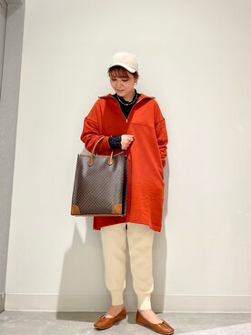 「RODE SKO」｜「アイテム（キャップ）」を使った、asamiさん（レディース・164cm）の秋コーディネート