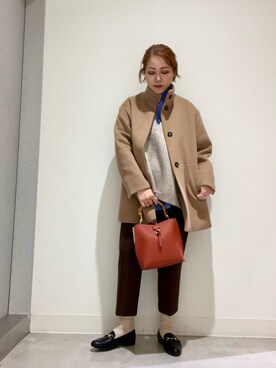 「RODE SKO」｜「アイテム（ローファー）」を使った、asamiさん（レディース・164cm）の冬コーディネート