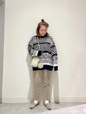 「RODE SKO」｜「アイテム（ローファー）」を使った、asamiさん（レディース・164cm）の冬コーディネート