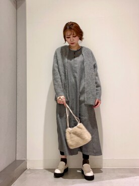 「アイテム（ワンピース/ドレス）」を使った、asamiさん（レディース・164cm・30代）の冬コーディネート