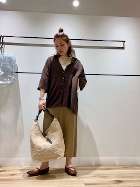 「アイテム（バレエシューズ）」を使った、asamiさん（レディース・164cm）の夏コーディネート