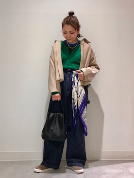 「RODE SKO」｜「アイテム（スリッポン）」を使った、asamiさん（レディース・164cm）の冬コーディネート