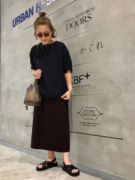 「URBAN RESEARCH（アーバンリサーチ）のアイテム（サングラス）」を使った、asamiさん（レディース・164cm）の夏コーディネート