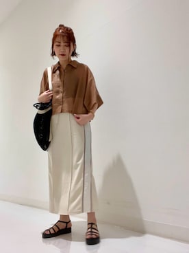 「Rougevif」｜「アイテム（サンダル）」を使った、asamiさん（レディース・164cm）の夏コーディネート