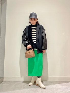 「RODE SKO」｜「アイテム（キャップ）」を使った、asamiさん（レディース・164cm）の秋コーディネート