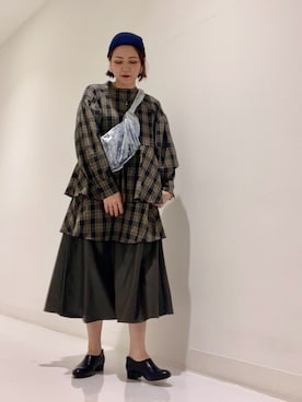 「アイテム（帽子）」を使った、asamiさん（レディース・164cm・30代）の秋コーディネート