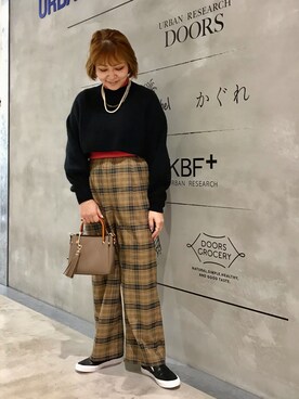 「RODE SKO」｜「アイテム（スリッポン）」を使った、asamiさん（レディース・164cm）の冬コーディネート