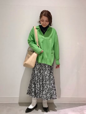 「プリントスカート」｜asamiさん（レディース・164cm）の春コーディネート