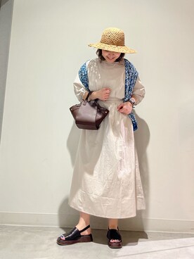「SENSE OF PLACE by URBAN RESEAR」｜「アイテム（帽子）」を使った、asamiさん（レディース・164cm）の春コーディネート