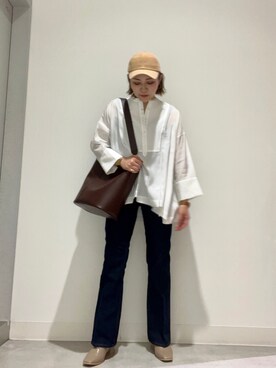 「RODE SKO」｜「アイテム（キャップ）」を使った、asamiさん（レディース・164cm）の秋コーディネート