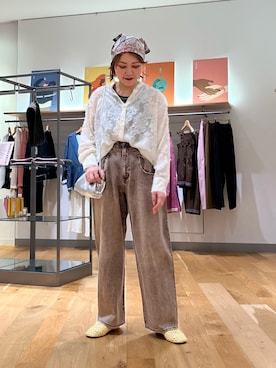 「SMELLY（スメリー）のアイテム」を使った、asamiさん（レディース・164cm）の春コーディネート