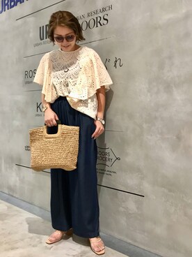 「URBAN RESEARCH（アーバンリサーチ）のアイテム（サングラス）」を使った、asamiさん（レディース・164cm）の夏コーディネート