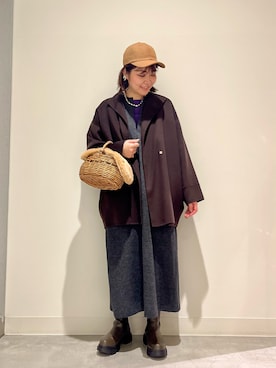 「RODE SKO」｜「アイテム（キャップ）」を使った、asamiさん（レディース・164cm）の秋コーディネート