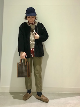「RODE SKO」｜「アイテム（スウェット）」を使った、asamiさん（レディース・164cm）の冬コーディネート