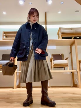 「アイテム（テーラードジャケット、ブラック系）」を使った、asamiさん（レディース・164cm）の秋コーディネート