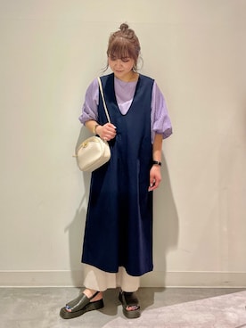 「SENSE OF PLACE by URBAN RESEAR」｜「アイテム（ワンピース/ドレス）」を使った、asamiさん（レディース・164cm）の春コーディネート