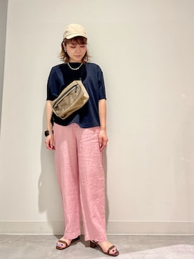 「アイテム（キャップ）」を使った、asamiさん（レディース・164cm・30代）の春コーディネート