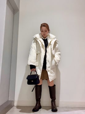 「SonnyLabel」｜「アイテム（ブーツ）」を使った、asamiさん（レディース・164cm）の冬コーディネート