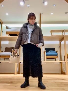 「アイテム（スカート）」を使った、asamiさん（レディース・164cm・40代）の冬コーディネート