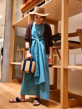 「KBF+」｜「アイテム（ワンピース/ドレス）」を使った、asamiさん（レディース・164cm）の夏コーディネート